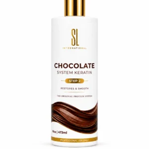 SL International Chocolate Keratin treatment bottle 16oz for damaged hair