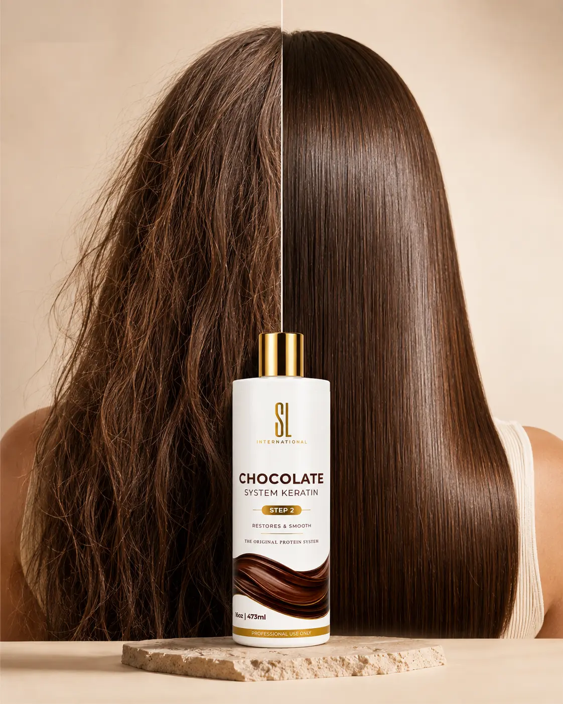 Chocolate Keratin System available in 8oz 16oz and 32oz sizes