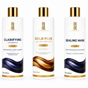 Gold Plus Keratin Treatment 3-step professional hair smoothing system