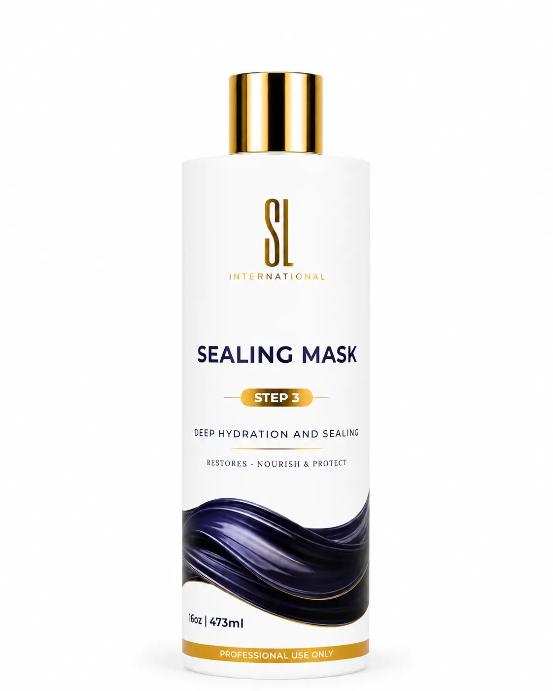 Bottle of Sealing Mask by SL International, professional Step 3 deep hydration treatment