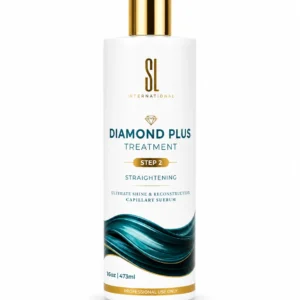 Bottle of Diamond Plus Treatment by SL International, professional Step 2 straightening treatment