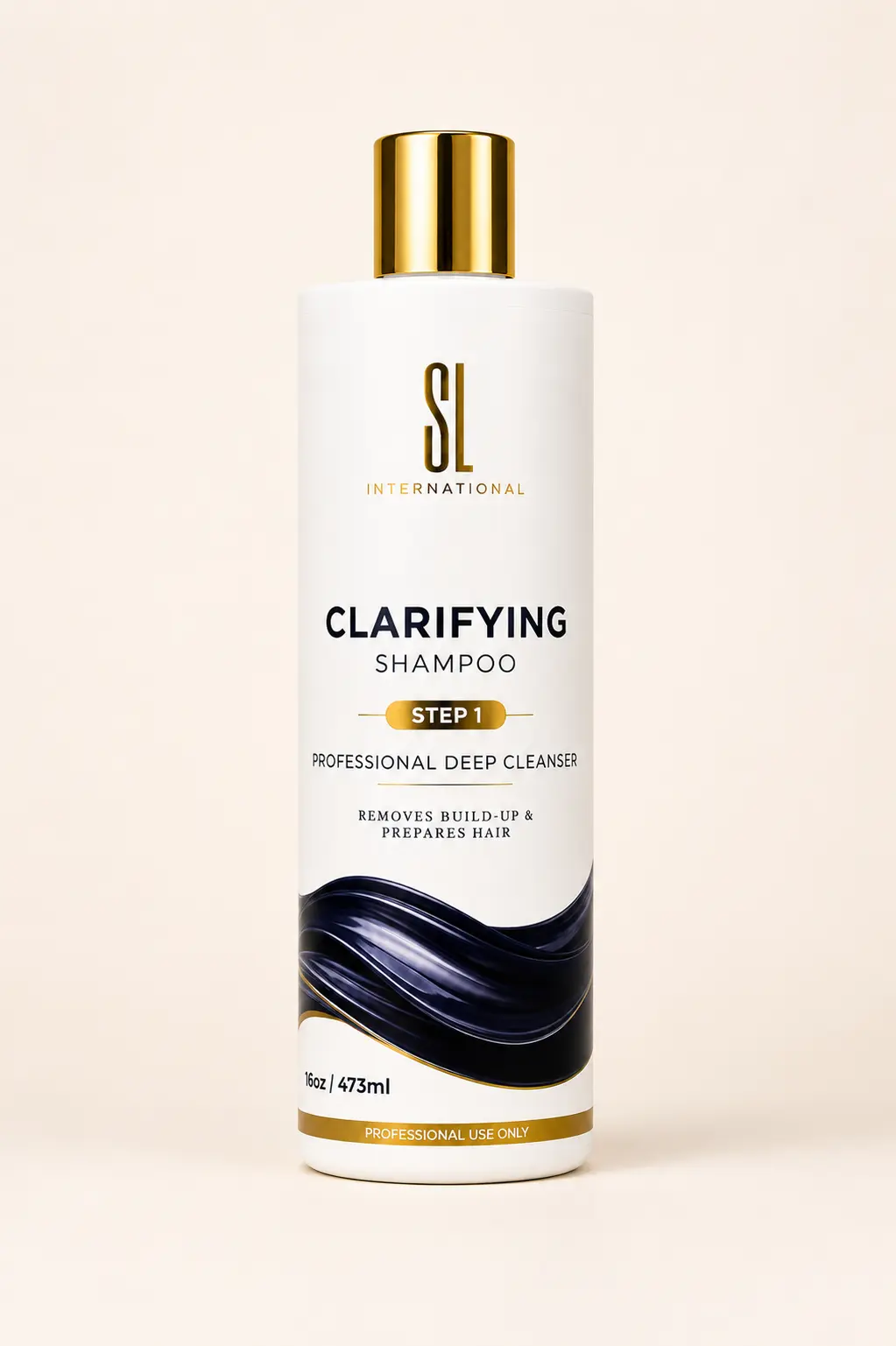 Professional deep-cleansing shampoo Clarifying by SL International, removes build-up